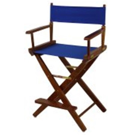 Doba-Bnt 206-24-032-13 24 in. Extra-Wide Premium Directors Chair, Oak Frame with Royal Blue Color Cover SA2691196